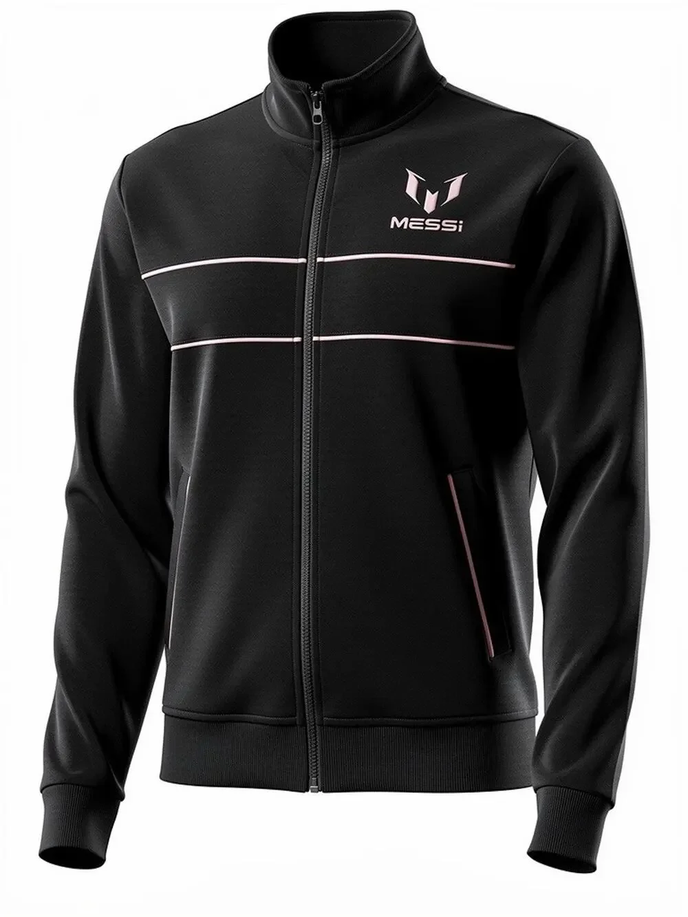 Messi by Robert Graham Men’s Track Jacket Black Full Zip Athletic XL NWT